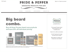 Tablet Screenshot of prideandpepper.com